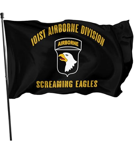 Black Army 101St Airborne Division Screamin Eagles Flagge, 7