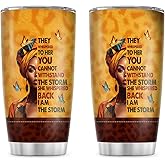 Sistabag - Coffee Tumbler For Black Women - Birthday, Mother's Day, Christmas Gifts For Women, Pride Tumbler For Woman (They Whispered To Her, 20 Oz)