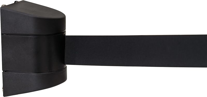 The Workplace Depot Magnetic Retractable Queue Barrier Tape 4.6m Black