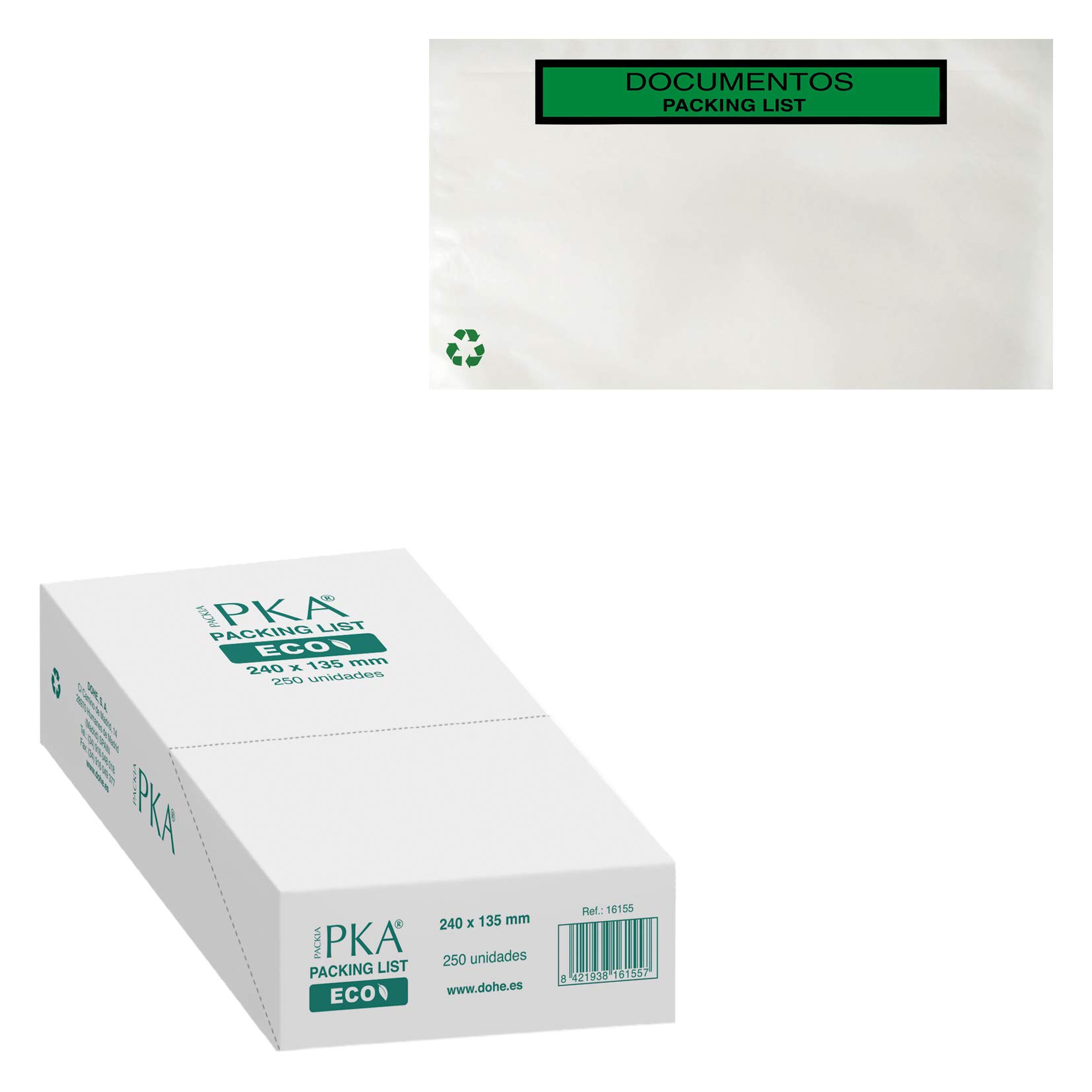 Dohe - Box of 250 Units Packing List 240 x 135 mm ECO