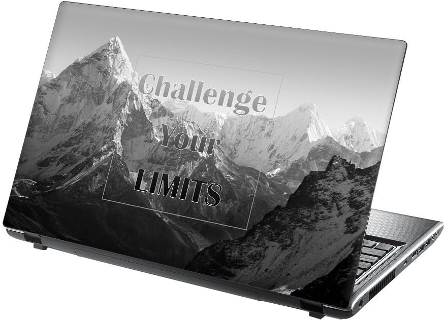 TaylorHe 15.6 Inch 15 Inch Laptop Skin Vinyl Decal With Colorful Patterns And Leather Effect Laminate MADE IN BRITAIN Mountain Slogan