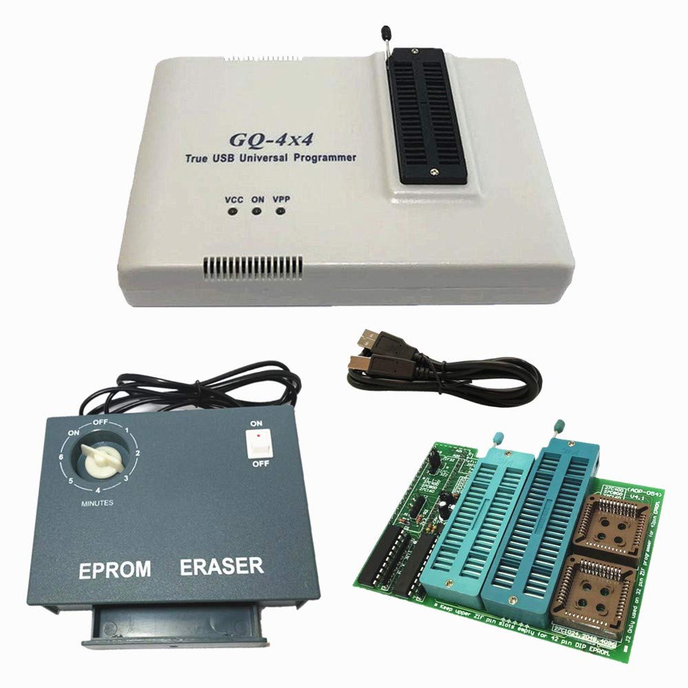 Photo 1 of PRG-113 True USB Willem GQ Brand GQ-4X V4 (GQ-4X4) USB Universal 40 pin Programmer + UV EPROM Eraser + 16 bit EPROM Adapter 28F102 27C400 27C800 27C160 27C322 27C1024 27C2048 27C4096 27c4002 M27C322
