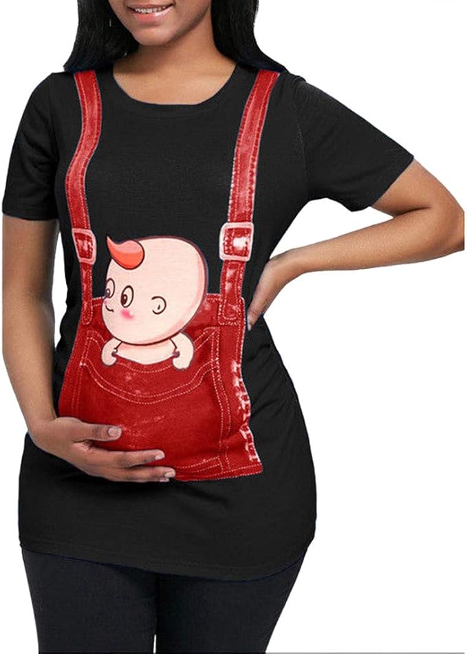 Cinnamou Ropa Embarazada Verano Camisetas Embarazadas Divertidas