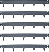 Harbour Housewares 5M Zinc Galvanised Steel Lawn Edging 8cm Face Anthracite
