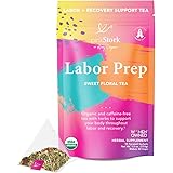 Pink Stork Labor Prep Tea: Sweet Floral, Red Raspberry Leaf Tea, Labor and Delivery + Postpartum Essentials, 30 Cups