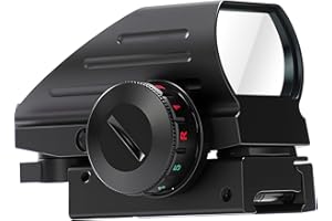 SVITVU Red Dot Sight, Red and Green, Reflex Rifle Scope Dot Sight with 4 Different Reticles, 20mm Rail Mount, Absolute Co-Witness