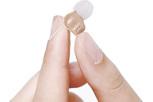 QIONGSI Mini Sound Amplifier, Ear Sound Enhancer, Noise Reduction, Enhanced Speech, Feedback Cancellation, Suitable for Adults, Elderly, Children, Left and Right Ears (3-Year Warranty)