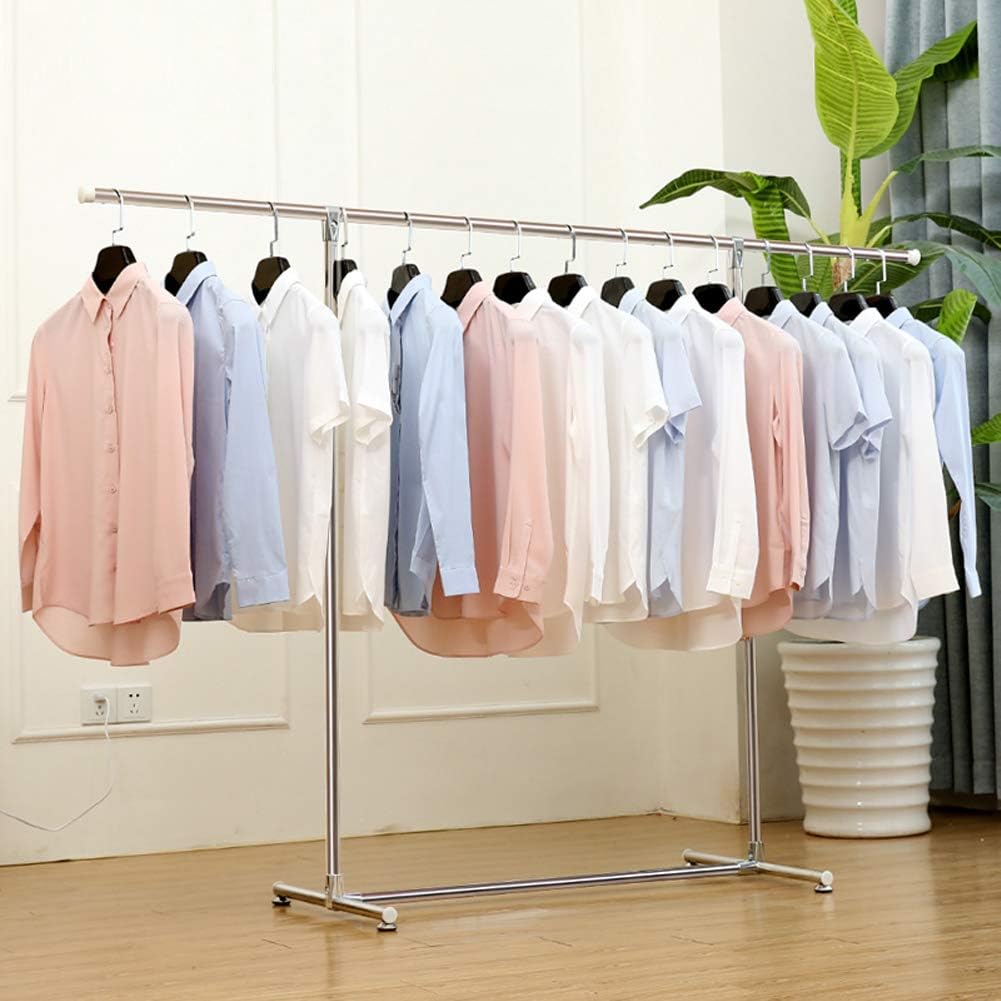 Jolitac Adjustable Clothes Rail Garment Rack Clothes Drying Rack Free