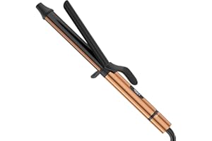 MESCOMB 1.25 inch Long Barrel Curling Iron, Extra-Long Curling Wand with 8 Heat Settings, Ceramic Curling Iron for Smooth and Lasting Styling,Suitable for All Hair Types, Dual Voltage Damage-Free Styling