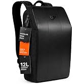Gruv Gear Travel Laptop Backpack 12L Black Compact Tech Backpack with Modular Storage, Side Access Pockets &amp; Water-Resistant Design, Small Carry for Work, Travel &amp; Everyday Carry