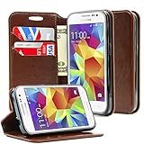 Samsung Galaxy Prevail LTE Case,Samsung Galaxy Core Prime Case,NageBee -Wallet Flip Case Pouch Cover Fold Stand case Premium Leather Wallet Flip Case for Samsung Galaxy Prevail LTE / Samsung Galaxy Core Prime (Leather wallet brown)