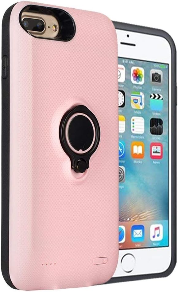 liphier iPhone 8 Plus/ 7 Plus Battery Case - 7200mAh Rechargeable External Battery Charger Case, Portable Power Charger Protective Charging Case for iPhone 8 Plus, 7 Plus (5.5 Inch) (Pink)