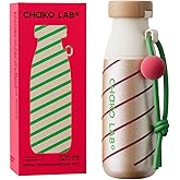 CHAKO LAB Christmas Insulated Stainless Steel Water Bottle with Two Strap | BPA-Free Leak Proof | 17oz Bottle with Spout Lid & Straw | pine cone tree