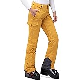 33,000ft Women's Insulated Snow Pants, Waterproof Snowboard Ski Pants with Boot Gaiters
