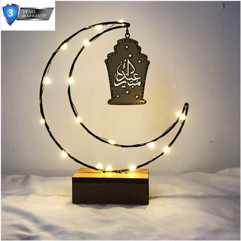 XLGX Lighting Ramadan Festival Lights Modes Decorative Lighting for Home Wedding Christmas Ramadan Festival Fasting Holiday Lights Festive Atmosphere Table Lamp Heart Star Shaped Valentine Gift