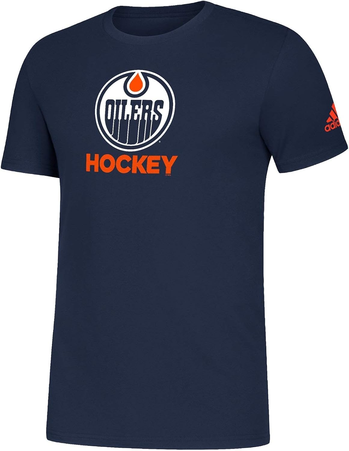 adidas Edmonton Oilers 2020/21 NHL Hockey Amplifier TShirt Navy, L