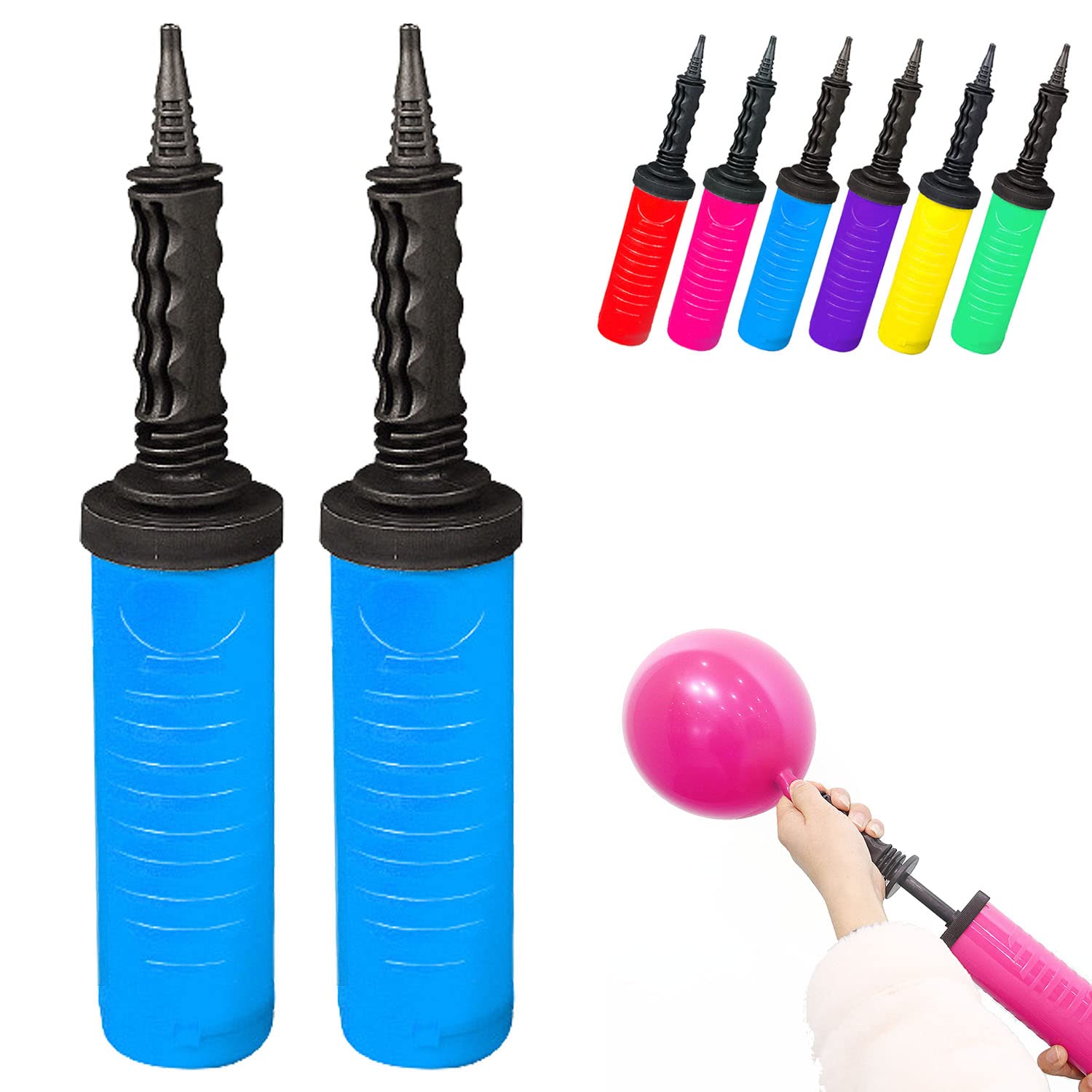 (2 Pack) Balloon Pump Hand Manual Inflator, Balloon Manual Pump Blower Pump suitable for Party Decoration Balloons Arch Kit Foil & Confetti Ballon
