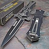 Tac Force Dagger Style Folding Knife, Black