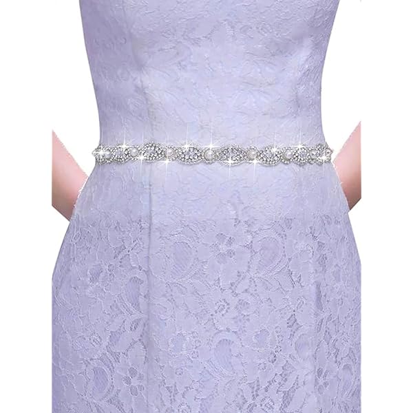 a crystal belt for wedding or prom dress; never worn. HONGMEI womens Rhinestone Thin Bridal Wedding Handmade Sash  main image 4