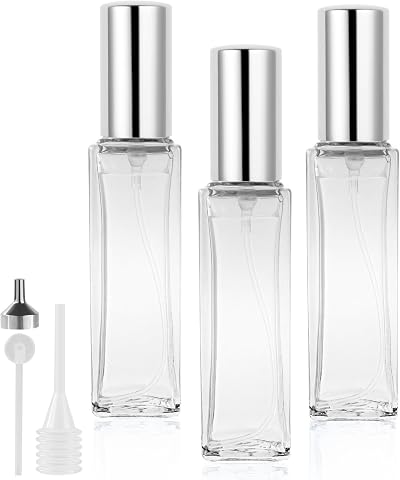 LOPHE Perfume Atomiser Refillable 20 ml 3 Pcs Transparent Glass Spray