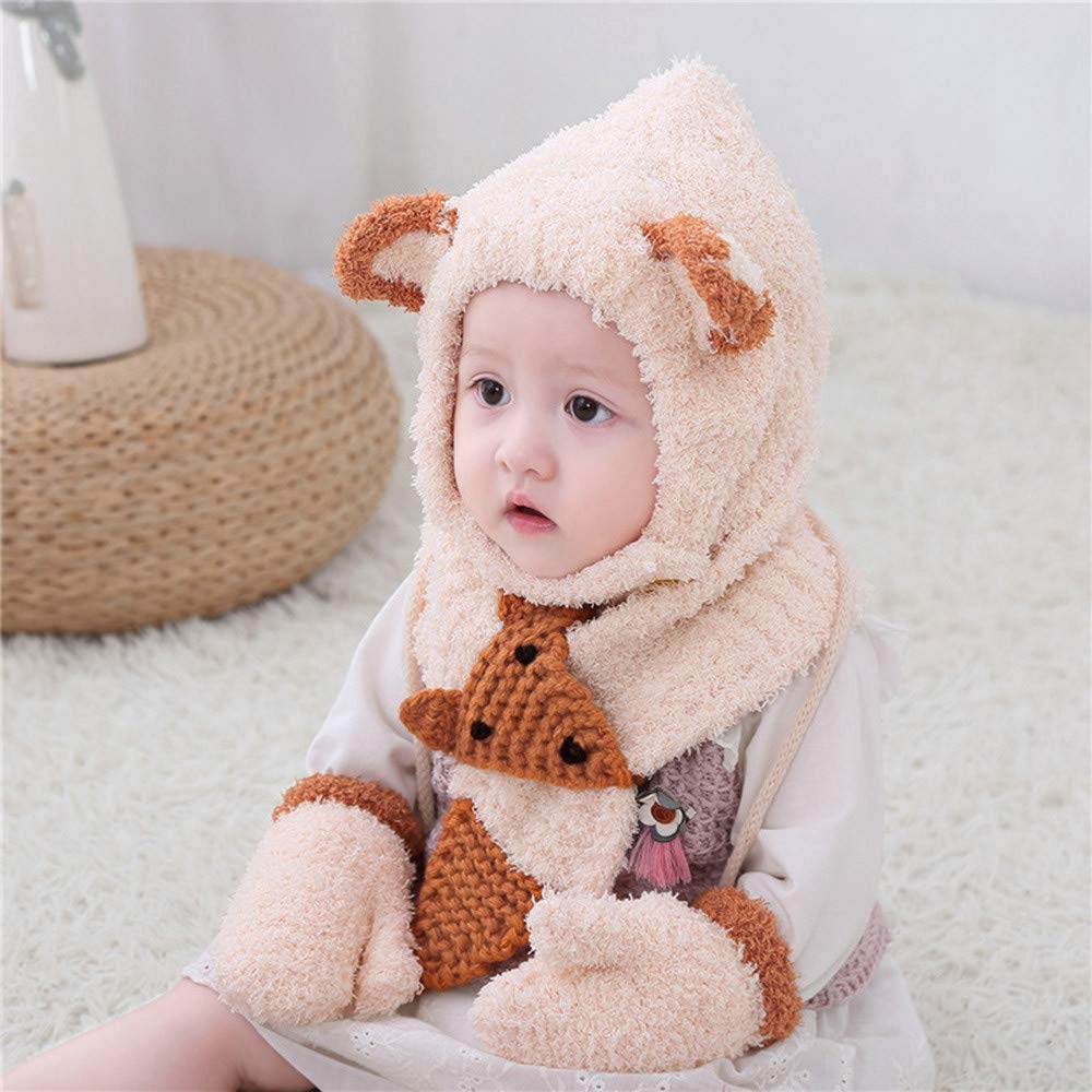 hat and glove set for toddler girl