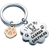 WSAORM German Shepherd Accessories Gifts Dog Keychain German Shepherd Lover Keychain Pet Jewelry