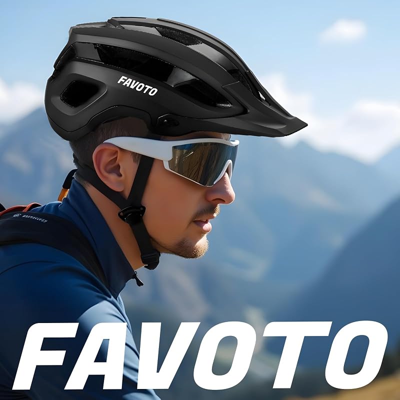 Casque Vélo VTT avec Visière Amovible, Léger pour Homme