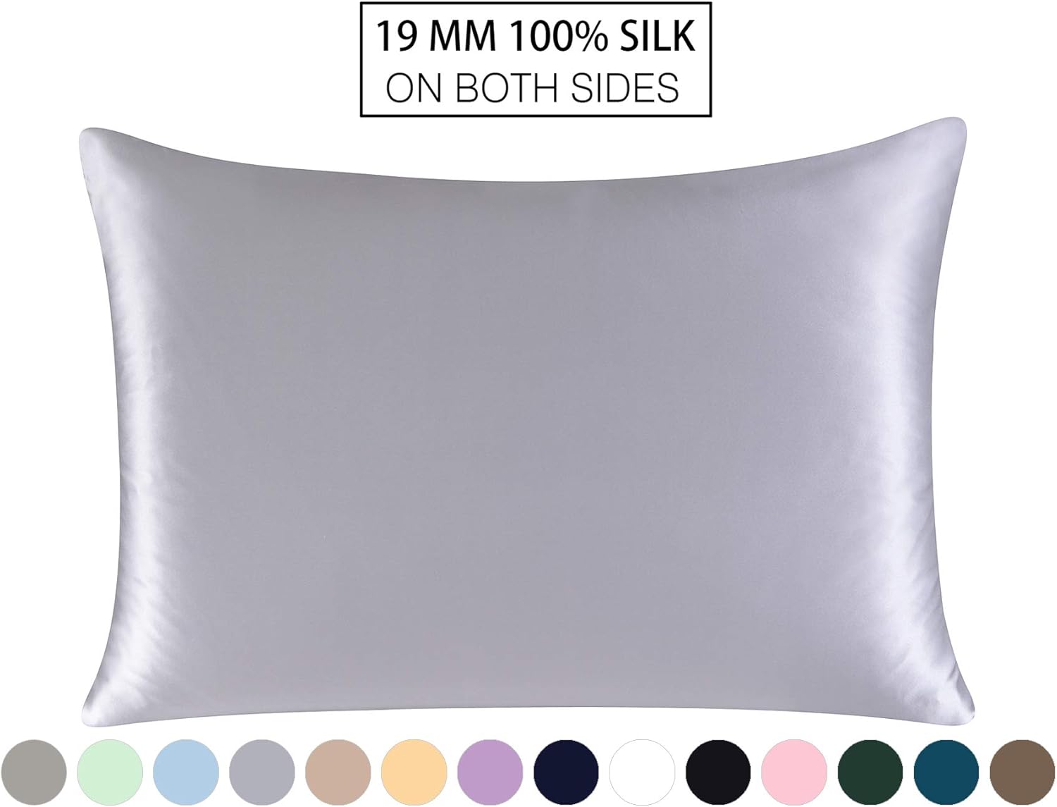 Townssilk Both Side 100 19mm Silk Pillowcase Queen Size Pillow Case