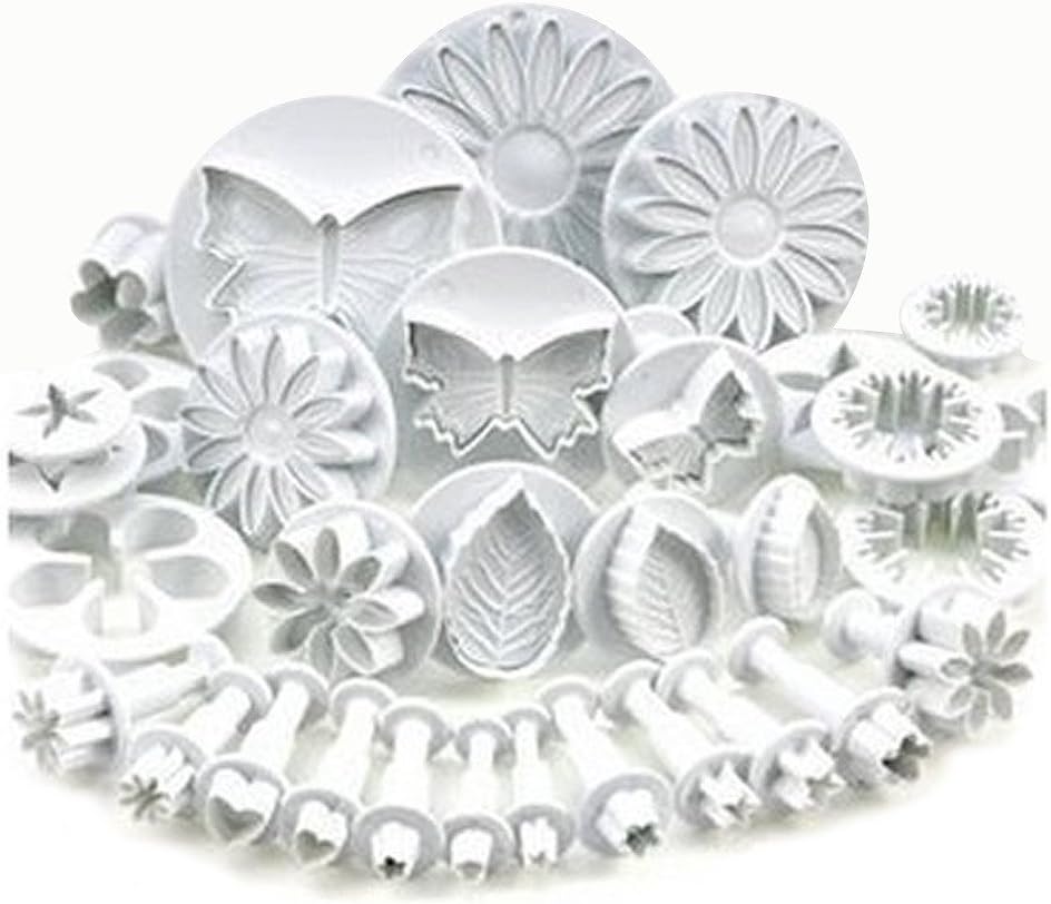 JD Million shop 33pcs Plunger Fondant Cutter Cake Tools Cookie Biscuit Cake Mold Mould Craft DIY 3D Sugarcraft Cake Decorating Tools Flower Set