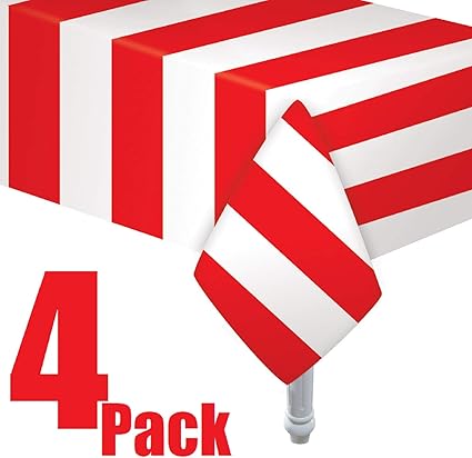 Amazon Com Oojami Red White Stripes Carnival Theme Party