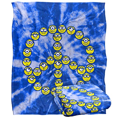 Minions Blanket, 152 x 127 cm, Peace Sign Minions Silky Touch Super Soft Throw Blanket, 50 x 60