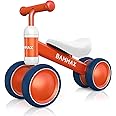 BAMMAX Baby Balance Bike for 1 Year Old Toddler, Riding Toys for 9-24 Months Boys Girls, No Pedal Infant 4 Wheels Baby Bicycle First Birthday Gift Cute Toddler Bike to Help Baby to Start Riding