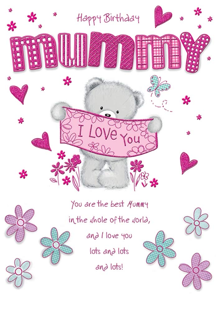 Piccadilly Greetings Group Ltd Happy Birthday Mummy Greeting Card - Large 9 x 6.25 Inches,Pink