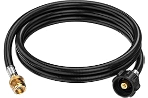 PatioGem Propane Hose, 4ft Propane Hose Adapter 1lb to 20lb, Propane Hose Extension, Propane Adapter Hose, Propane Tank Hose fit for Weber/Coleman/Blackstone Grill, Buddy Heater, Smoker, Camp Stove