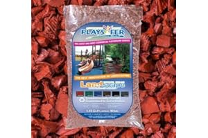 Playsafer Red Rubber Mulch 77 Cu. Ft. - 2000 Lbs. Pallet - 50 Bags
