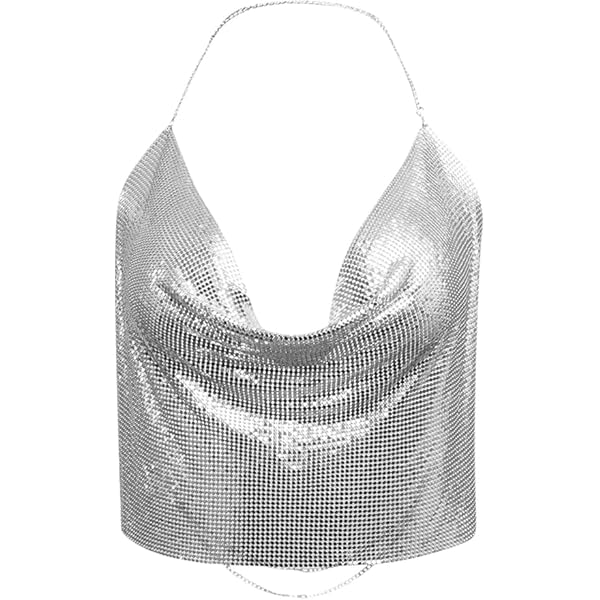 専用です！DIANTE Rhinestone halter neck tops LOREN RHINESTONE HALTER NECK TOP IN SILVER – AKIRA