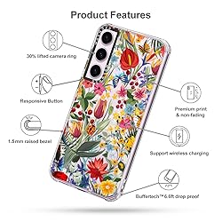 MOSNOVO for Galaxy S23 Case, [Buffertech 6.6 ft