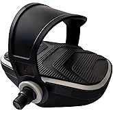 YBEKI Pro Spin Bike Pedals with Adjustable Straps &ndash; 9/16" Spindle Compatible with Peloton, Schwinn, Sunny Indoor Exercise Bikes &ndash; Heavy-Duty PP Plastic Body, PVC Straps, Non-Slip Diamond Surface