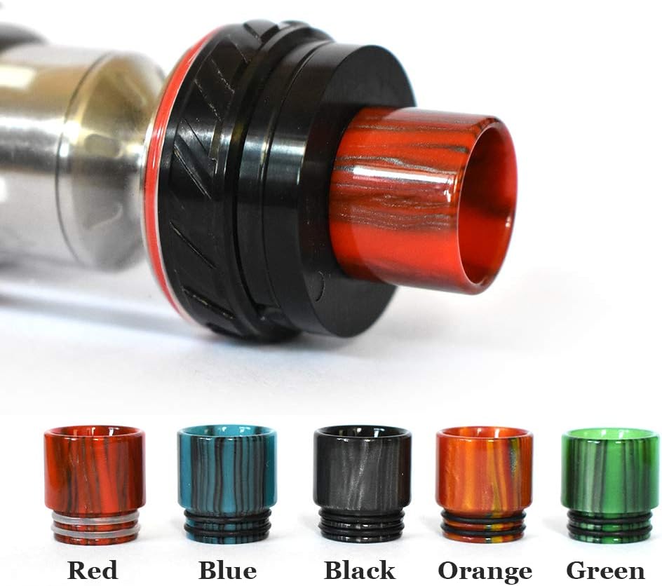 Vaportown 810 Drip Tip for Horizon Falcon 2 Falcon King SMOK TFV9 FreeMax Mesh Pro 2 Fireluke 3 Dead Rabbit V2 Geekvape Zeus X Alpha RTA Sub Ohm Tank Scar 18 Maxus Kit Mouthpiece (Black) - Image 3