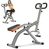Canisflax Squat Machine for Home, Squat Assist Trainer with Adjustable Resistance, Foldable Rowing Machine, LCD Display, Exercise Trainer with 265LBS Capacity for Glutes Legs Workout