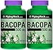 Piping Rock Bacopa Monnieri 500 mg 2 Bottles x 90 Quick Release Capsules Herbal Supplement