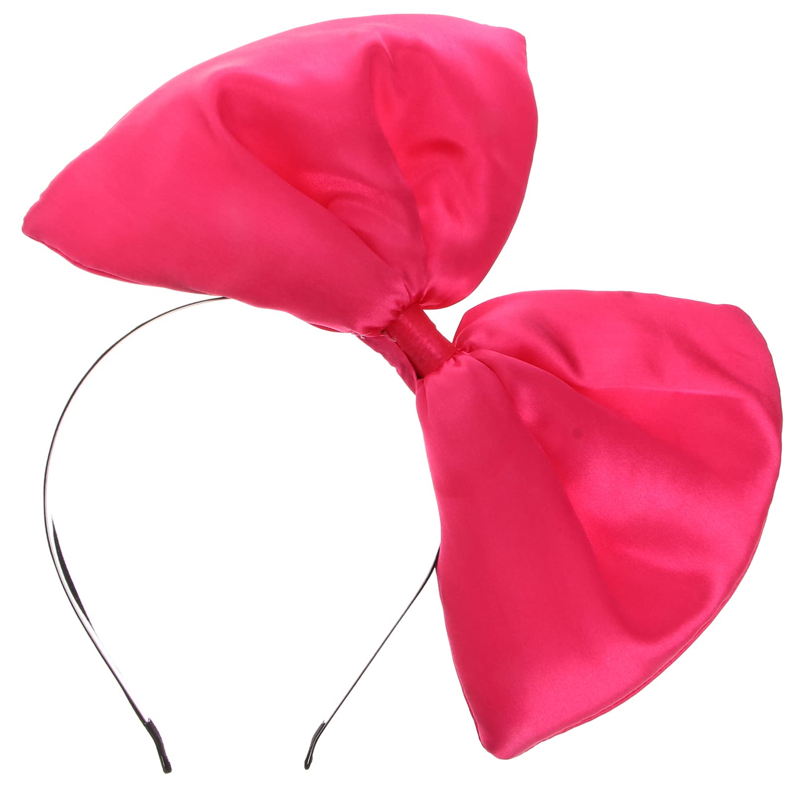 Lurrose Huge Bow Hair Hoop Large Bowknot Christmas Headband Xmas Cosplay Party Supplies for Women (Pink)