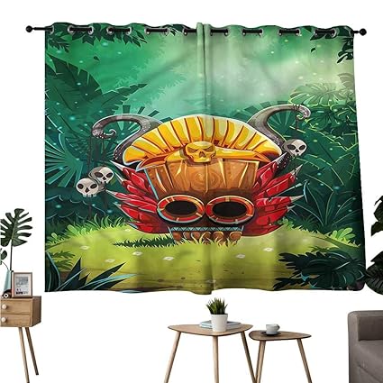 Amazon Com Abeocg Privacy Curtain Cartoon Comic Book Totem Design