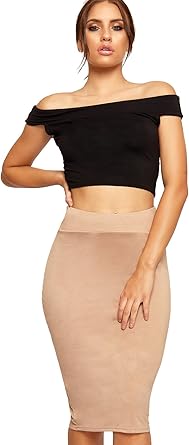 camel bodycon skirt