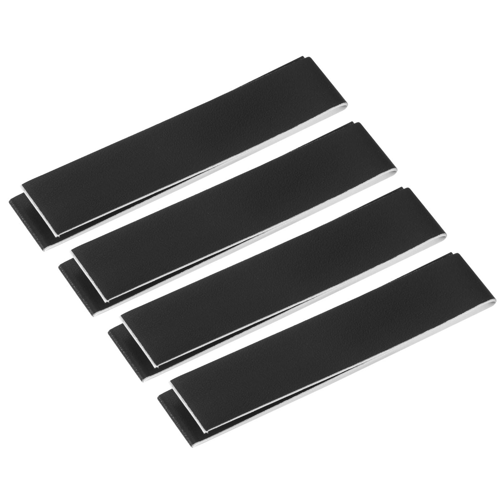 M METERXITY 4 Pack Badminton Racket Protection Tape - Matte Surface PU Material Thickened Racket Frame Stickers, Apply to Badminton/Tennis (9.8"x0.7", Black)