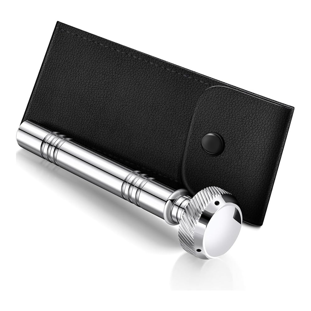 Blisfulhoks Christian Pocket Holy Water Sprinkler with Leather Carrying Case Religious Pocket Stainless Steel Holy Water Container