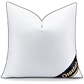 OTOSTAR 18x18 Down Alternative Fill Throw Pillow Insert, Soft Fluffy Synthetic Down Pillow Insert with 100% Cotton Cooling Cover Decorative Throw Pillow for Sofa Couch Bed
