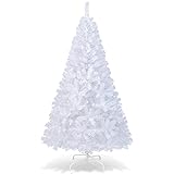 OFFICEJOY 6Ft Artificial White Christmas Tree, Pine
