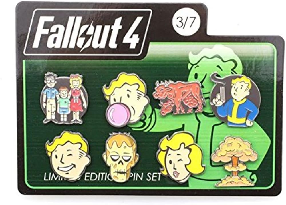 Fallout 4 Limited Edition Emoji Pin Set 3 7 Collectable Amazon Co Uk Jewellery