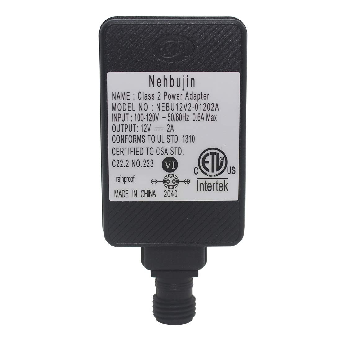 Photo 1 of 12V Class 2 Power Supply, IP44 LED Transformer Replacement Yard Inflatable Adapter for String Light, Inflatable Decorations (12V-2A)